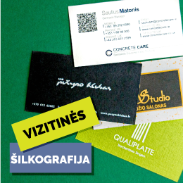 Šilkografinės vizitinės kortelės